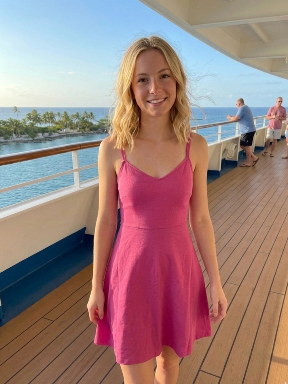 XS Women’s 🩷Magenta Pink Skater Dress - Old Navy